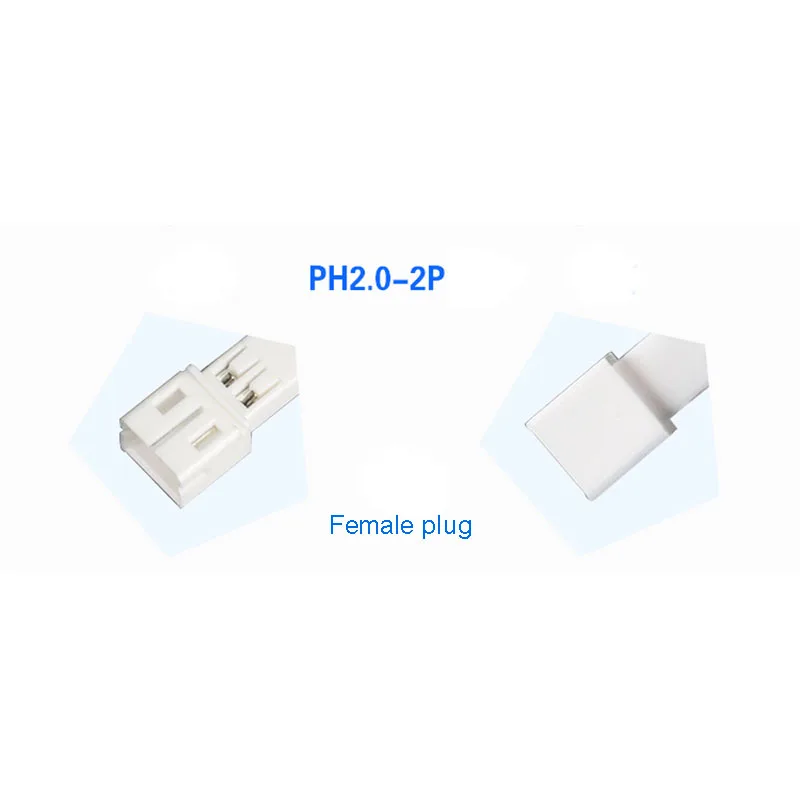 3.7V 400mA PH2.0-2P Female USB Charger Cable for Rechargeable Li-ion Battery Electric RC Aircraft Car Toys Remote Control PH-2.0