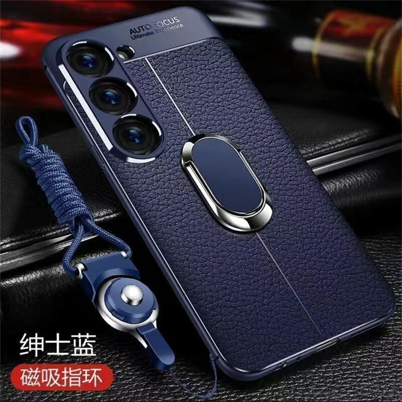 Magnetic Case For Samsung Galaxy A25 A55 A35 A15 5G Holder Ring Cover For Samsung A25 Soft PU Silicone Shell Shockproof Bumper