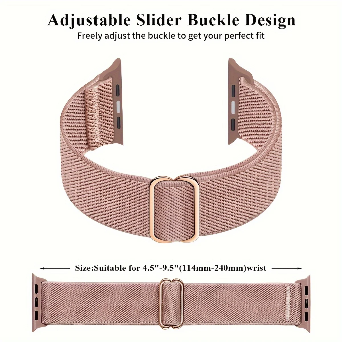 Stretchy Solo Loop Bands for Apple Watch Band 38/40/41/42/44/45/49mm Nylon Bracelet for iWatch Series 9 8 7 6 5 4 Se Ultra 2