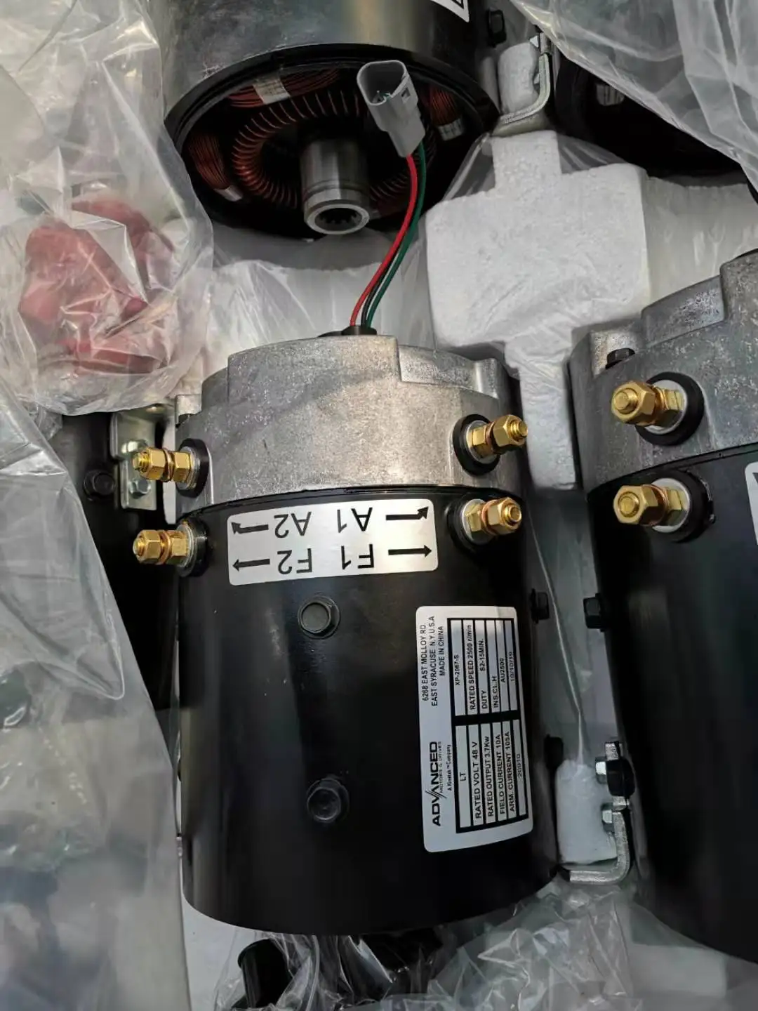 Harga Pabrik Motor Dc 3.7kw 48V 10 Gigi untuk Mobil Golf Listrik