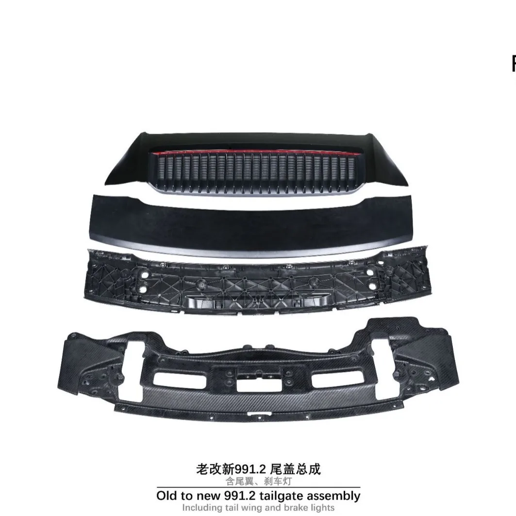 

Подходит для 2012–2016 гг., Porsche 911 991.1 была модифицирована к задней крышке в сборе 991.2 с заднем крылом.