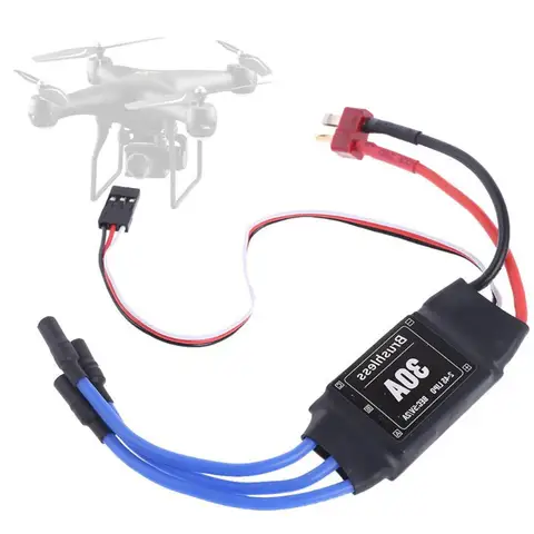 Brushless 30A ESC 2-4S Electric Speed Controller For Rc Multicopter Helicopter Airplane with 5V 2A BEC