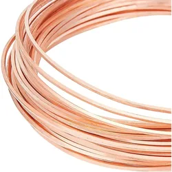 19.6 Feet Bare Copper Wire 20 Gague Square Copper Wire Tarnish Resistant Craft Jewelry Wire for Jewelry DIY, Bracelets Earring