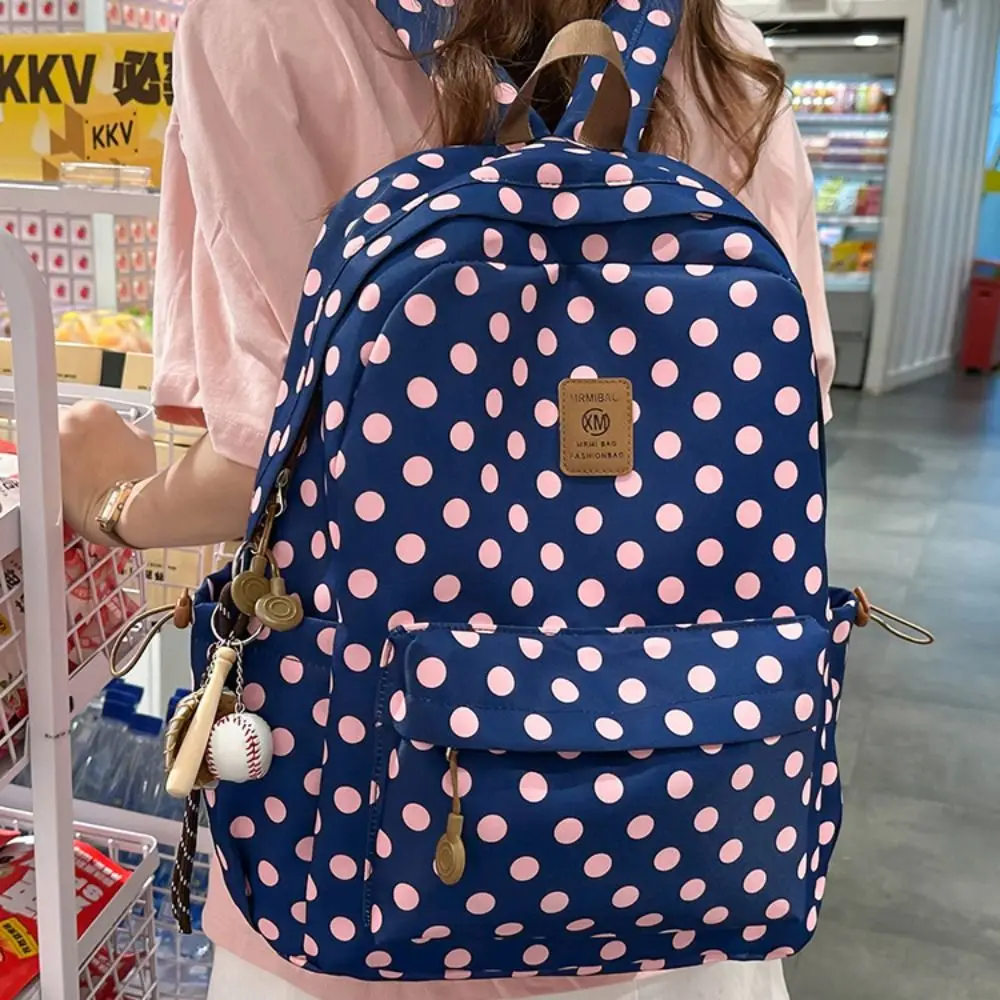 fashion-sweet-polka-dot-backpack-multicolored-minimalist-lace-trim-rucksack-multiple-pockets-durable-student-school-bag-college