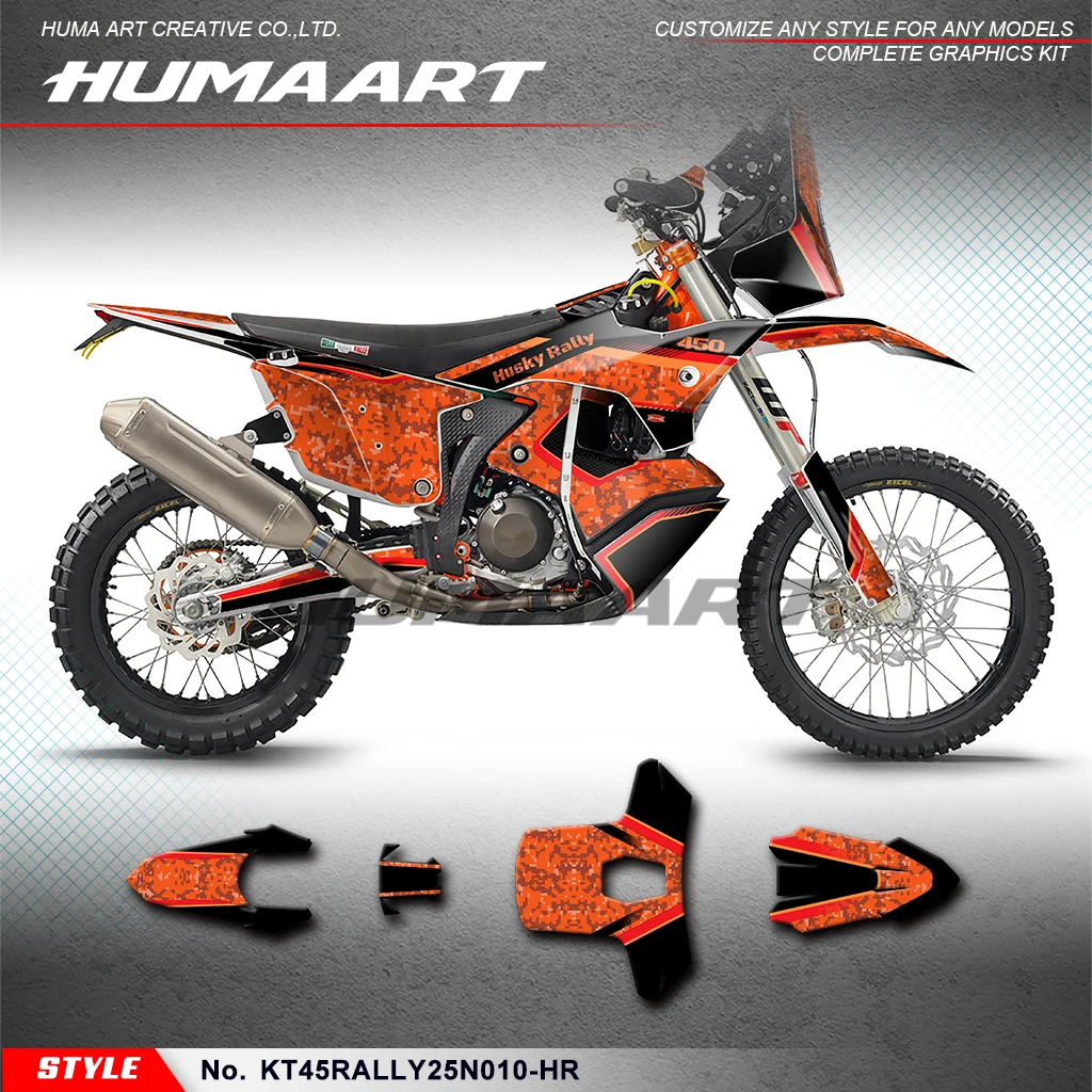 

Наклейки HUMAART с полной гоночной графикой для KTM и Husqvarna 450 RALLY 2025 года, аксессуары, KT45RALLY25N010-HR