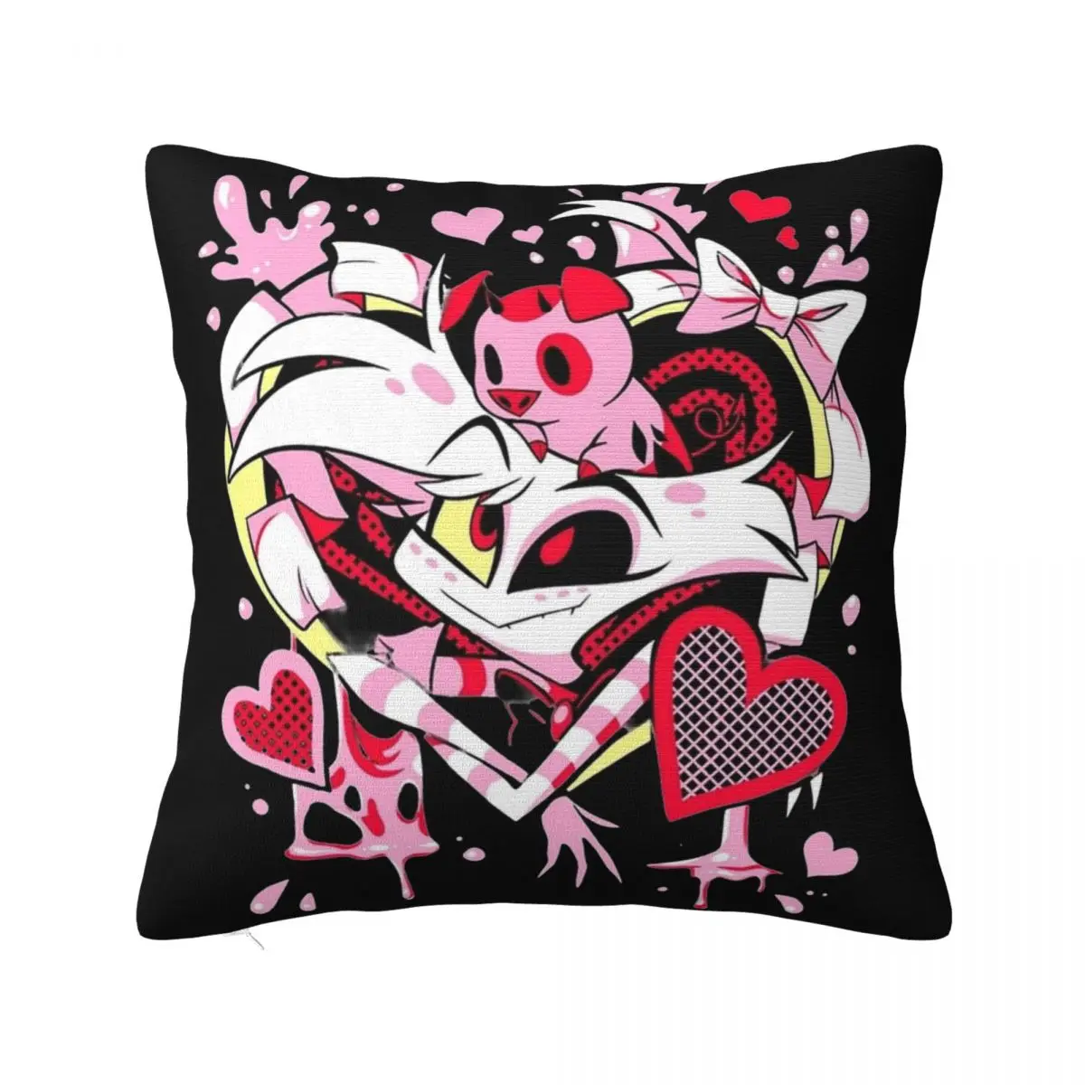 Hazbins Hotels Pillowcase Printing Polyester Cushion Cover Decorations Throw Pillow Case Cover Home Square 45X45cm