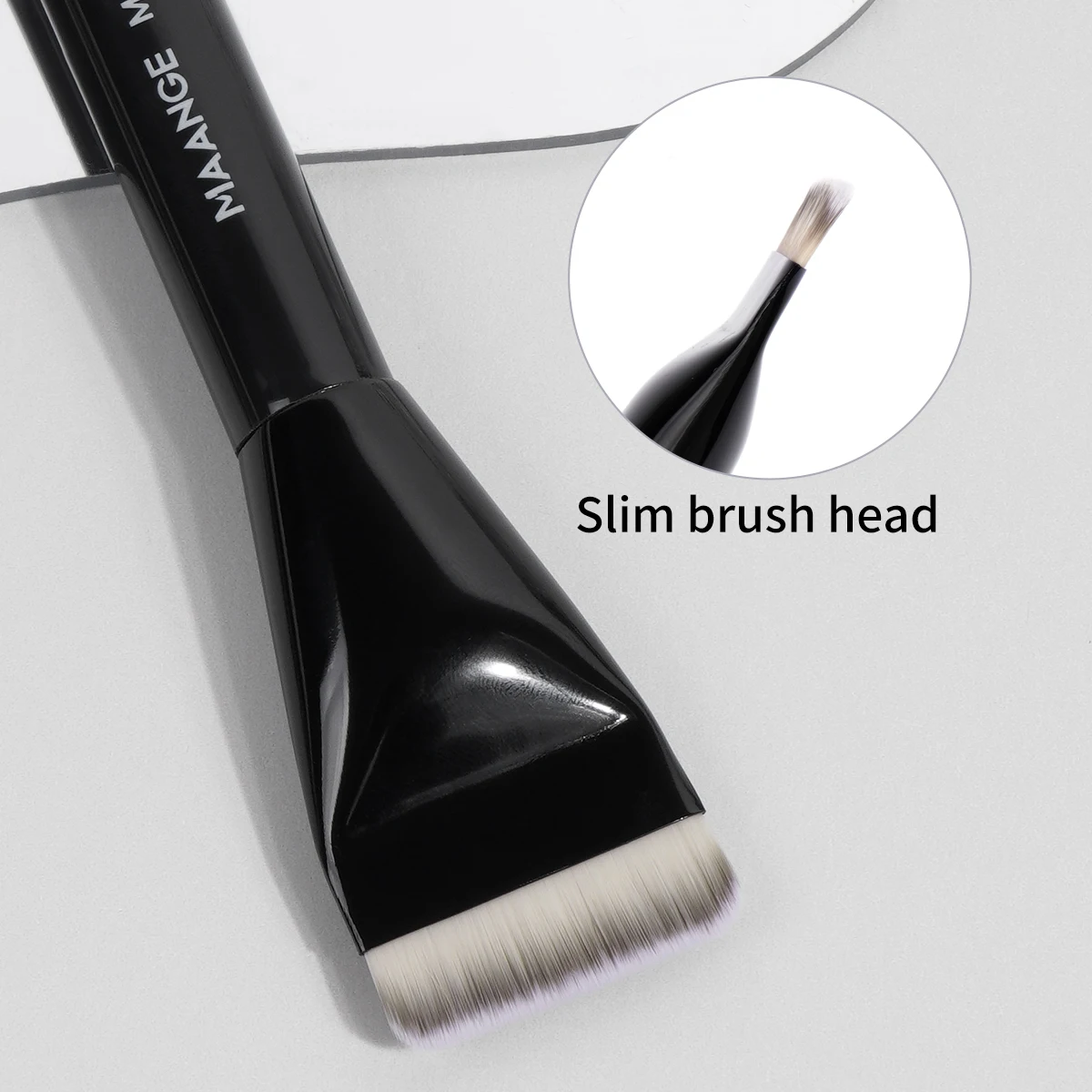 MAANGE Ultra Thin Foundation Makeup Brush Dual-use Mask Brush Lightweight Black Face Contour Brush Blending Foundation Cream