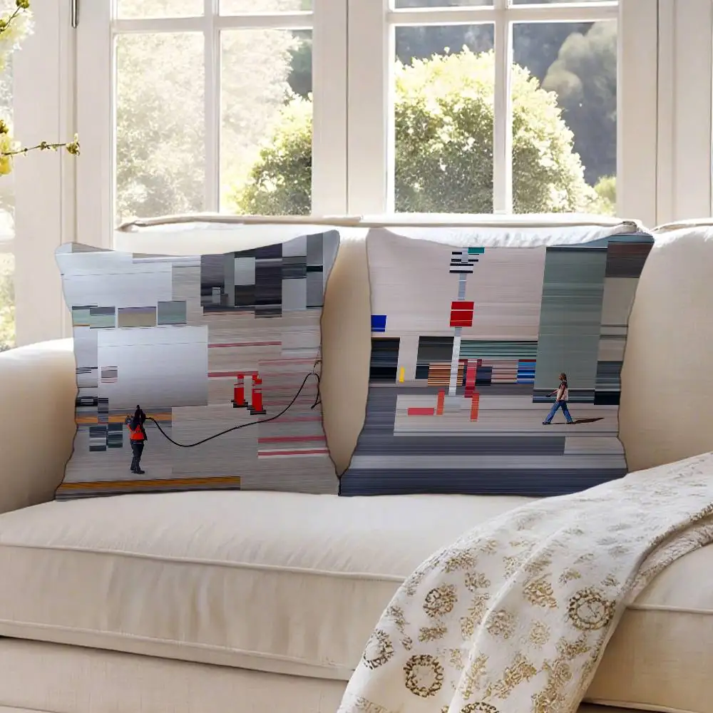 Abstract World Premium Printing Pillow Case Anti-dustmite Invisible Zipper Sofa Bed