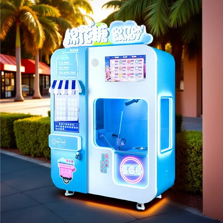Fully automatic   floss vending marshmallow maker for commercial events