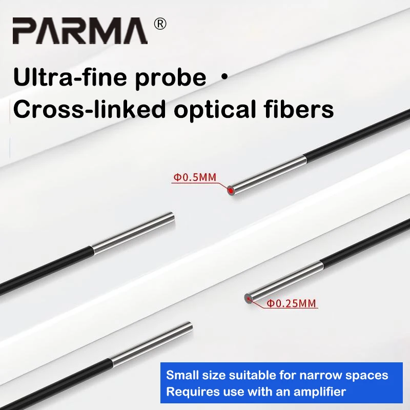 PARMA Sensor Metal Optical Fiber Collinear Probe Cable Matching Fiber Amplifier For Industrial Precision Object Detection Equipm