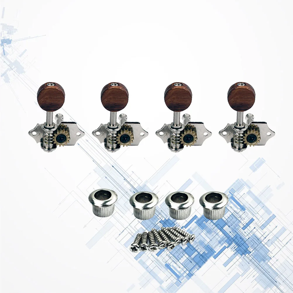 

2L2R Tuning Pegs Replacement Machine Heads For Electric Guitar Bass Gc501P Durable Metal Body Wood Handle String Fixing Pegs