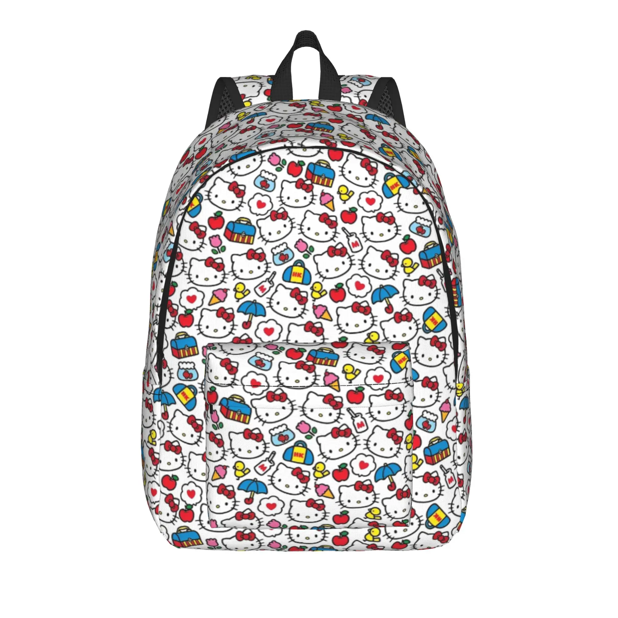hellos kittys Backpack for Men Women Cool Student Work Daypack  Laptop Computer Canvas Bags Sports