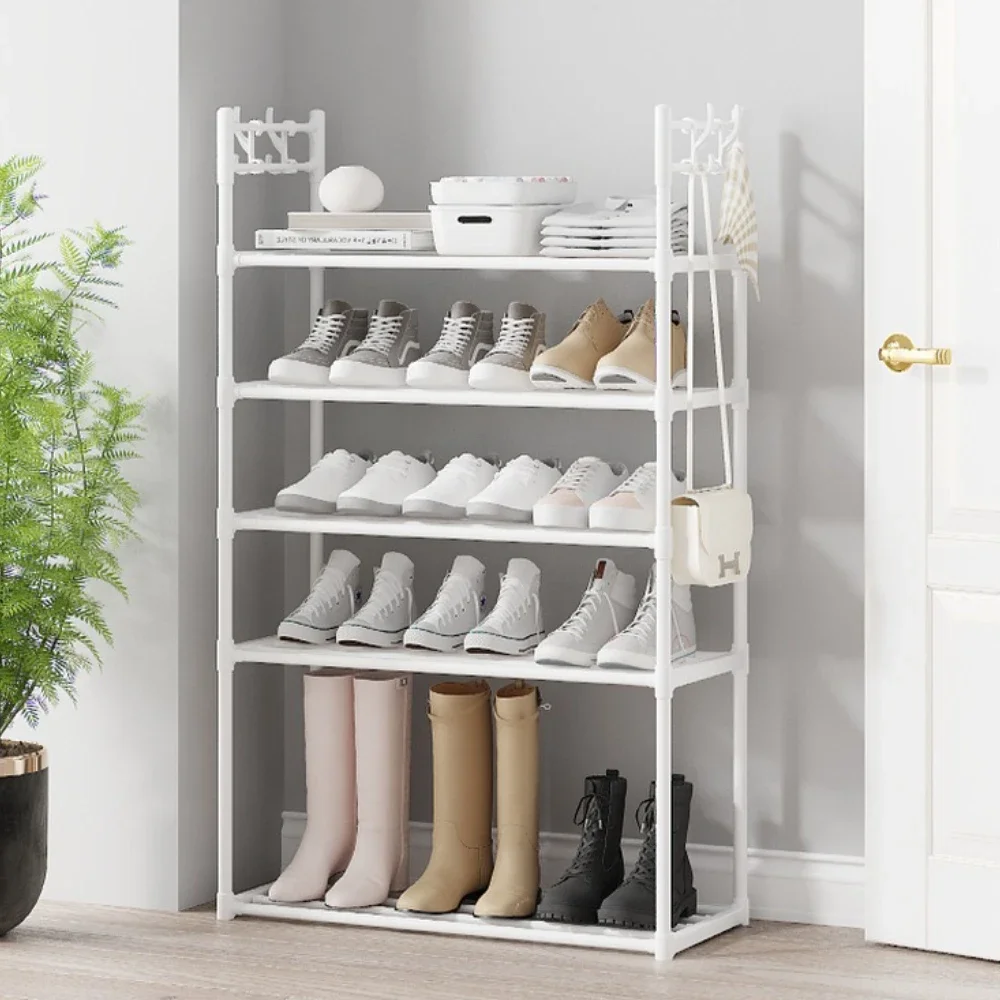 

Многослойная полка для обуви Простая приподнятая полка для обуви Компактная гостиная Многофункциональная установка без гвоздей Стабильная полка для обуви