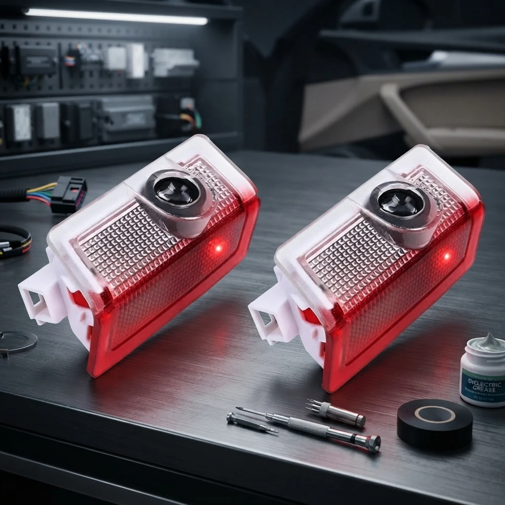 1 Stück LED-Tür-Willkommens- und Warnleuchte für Mercedes Benz W177 W246 W205 W212 W213 W166 W167 X166 H247 X156 X253 C253 X167 W464