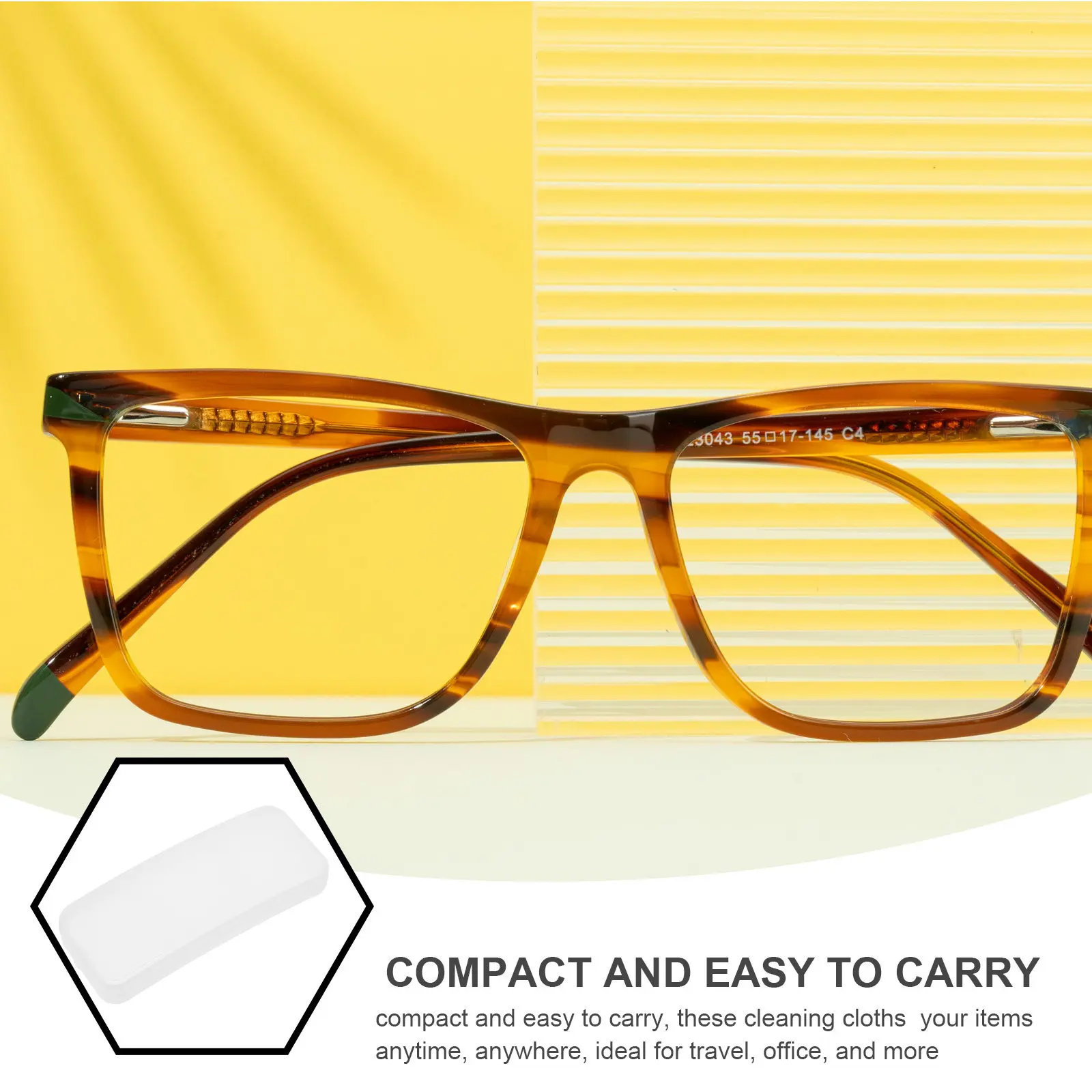 

Portable Plastic Clip on Eyeglass Case White Slim Sunglasses Holder for Office School Travel Sun Glasses Storage Organizer Box