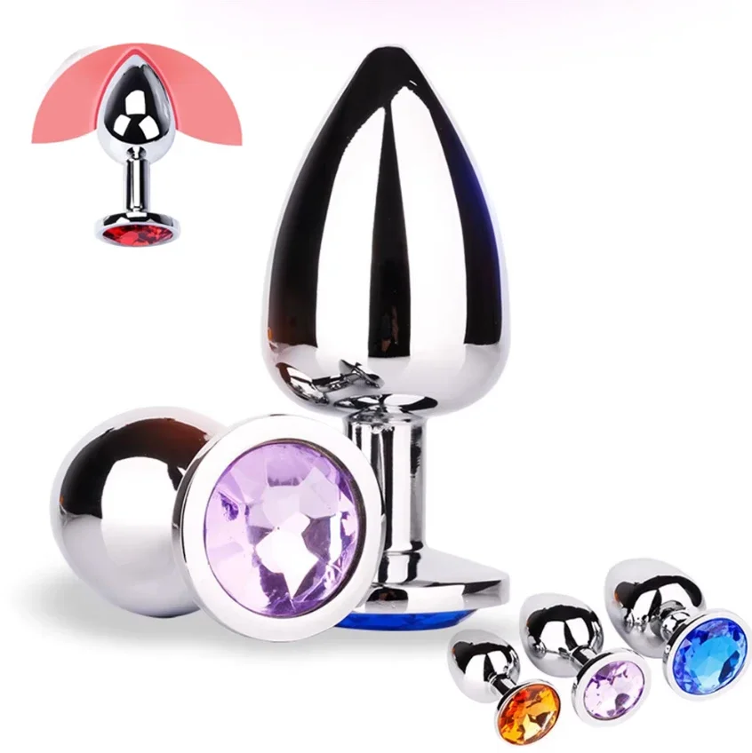 3Size SML Stainless Steel Metal Anal Plug Ass Buttplug Prostate Massager Sex Toys for Couples Women Men Adult Erotic Products