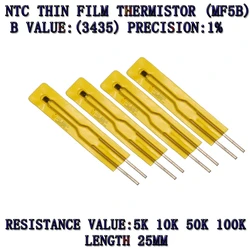 10pcs MF5B NTC Thin Film Thermistor 2.5CM 3435 10K   SMD 1% Temperature sensor for sensor termistor ntc