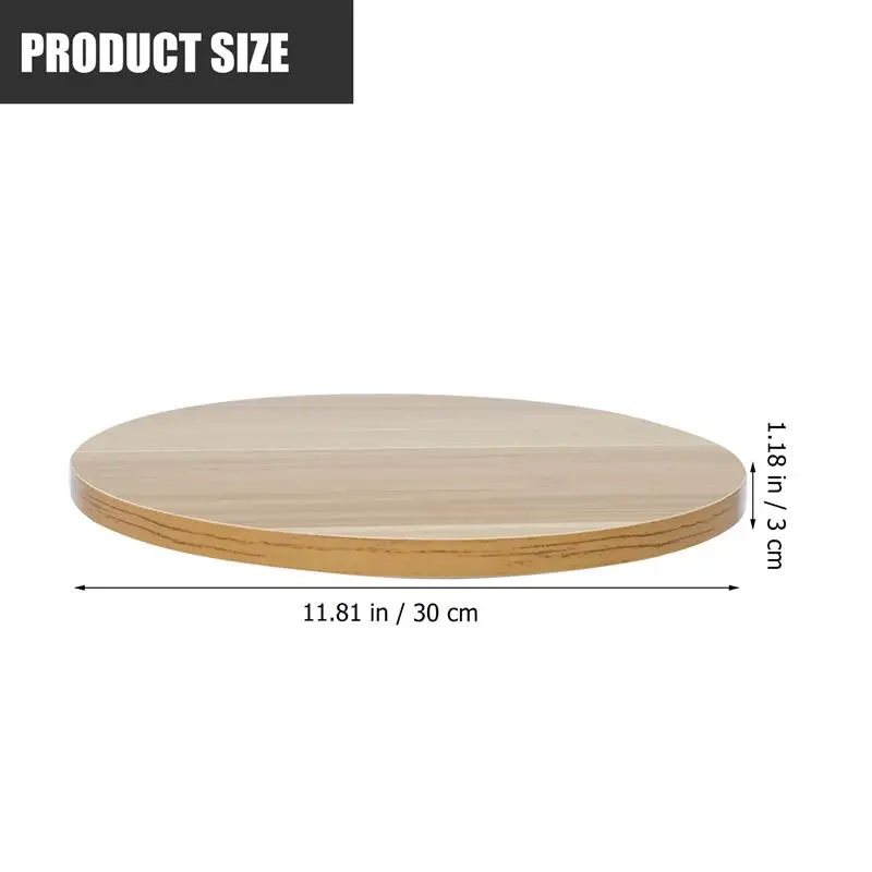 Wooden Turntable Bearing Swivel Plate Wooden Round Rotating Plate for Home Dining Table