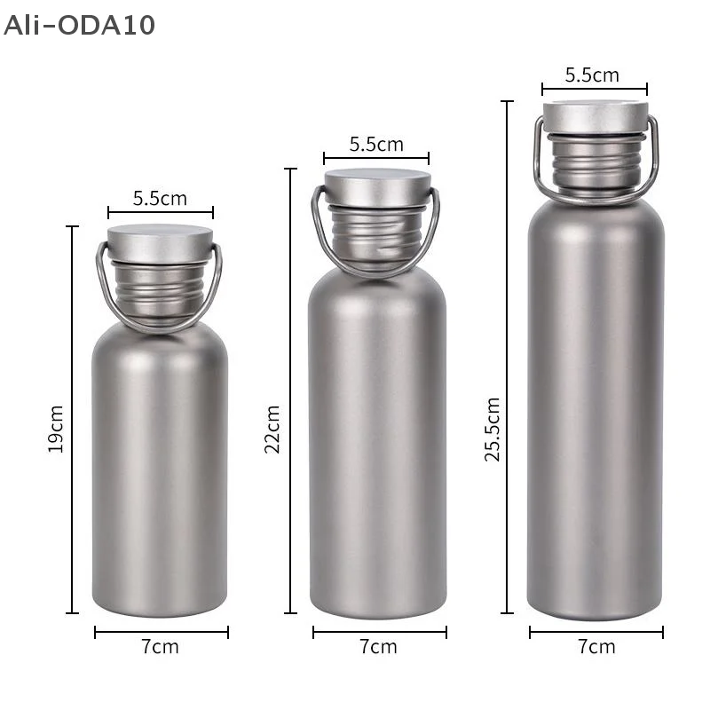 1Pc Outdoor Sports Titanium Water Bottle 500ml 600ml 750ml Camping Supplies Sports Cycling Hiking Camping Water Bottle