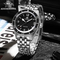 ADDIESDIVE Business Quartz Watch For Men Sapphire Stainless Steel 20Bar Dive Waterproof Sport Wristwatch Luminous AD2033 Watches