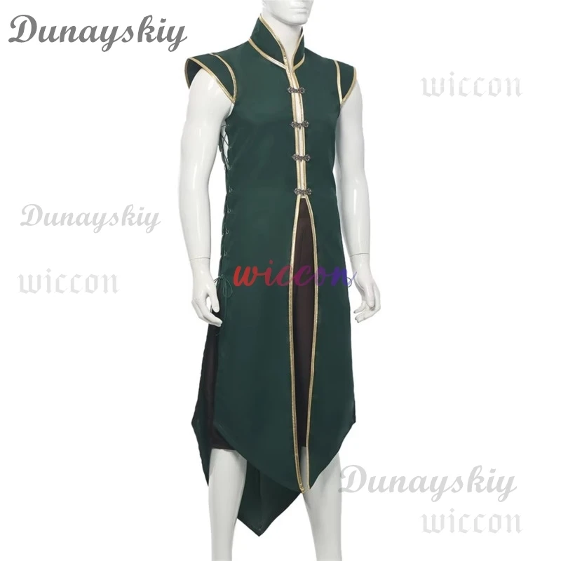 Chaleco vikingo Medieval para hombre, chaqueta Vintage sin mangas, abrigo largo de caballero, chaleco renacentista negro, verde y rojo, traje