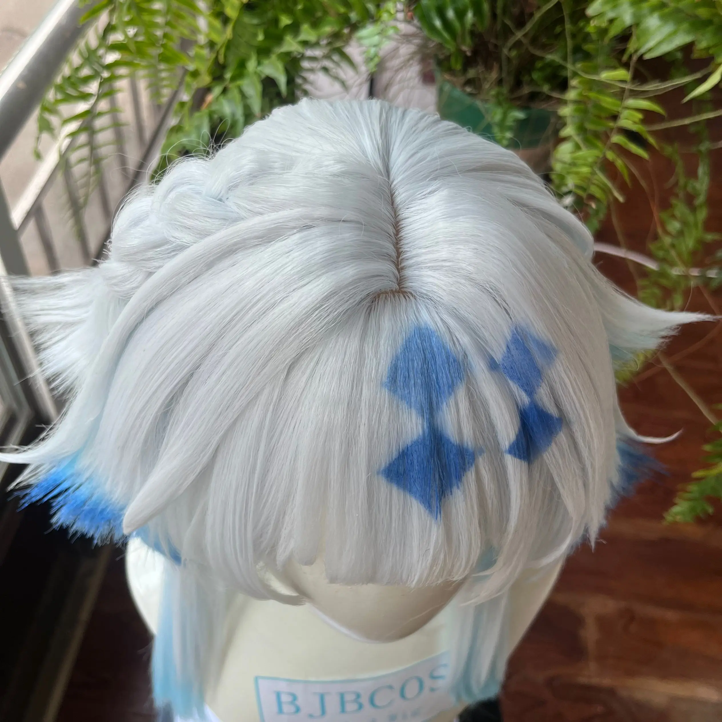 Obrázek 6: [styled wig]cerydra cosplais paruka hra honkai hvězda bariéra cerydra silvery bílá smíšené modrá dlouhé vlasy horko odolné syntetická paruka