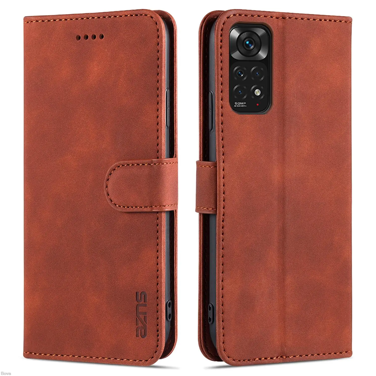 Case for Xiaomi Redmi Note 11 Pro 5G Global Pu Leather Flip Cover Fitted Case for Xiaomi Redmi Note 11 11s Global Holster  AZNS