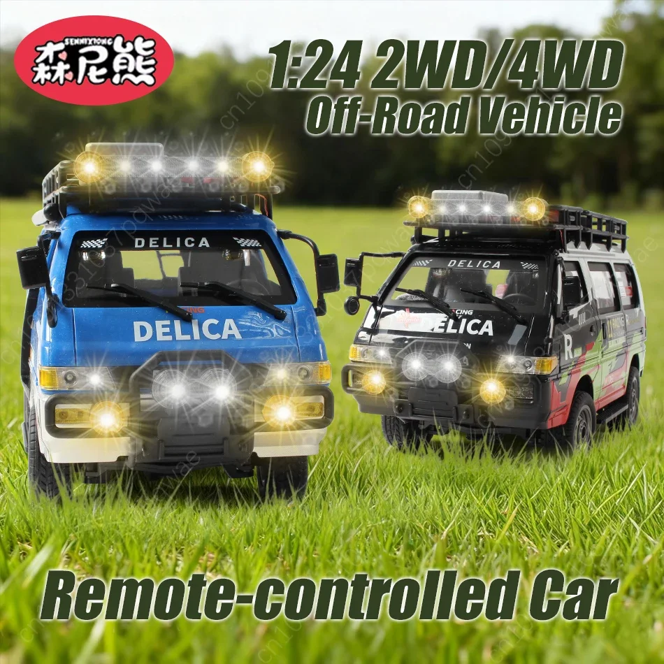 

SENNIXIONG 1/24 Remote Control Camping Alloy Car 2WD 4WD Speed Drift Commercial Off-road Vehicle Climbing Truck Model Toy Gift