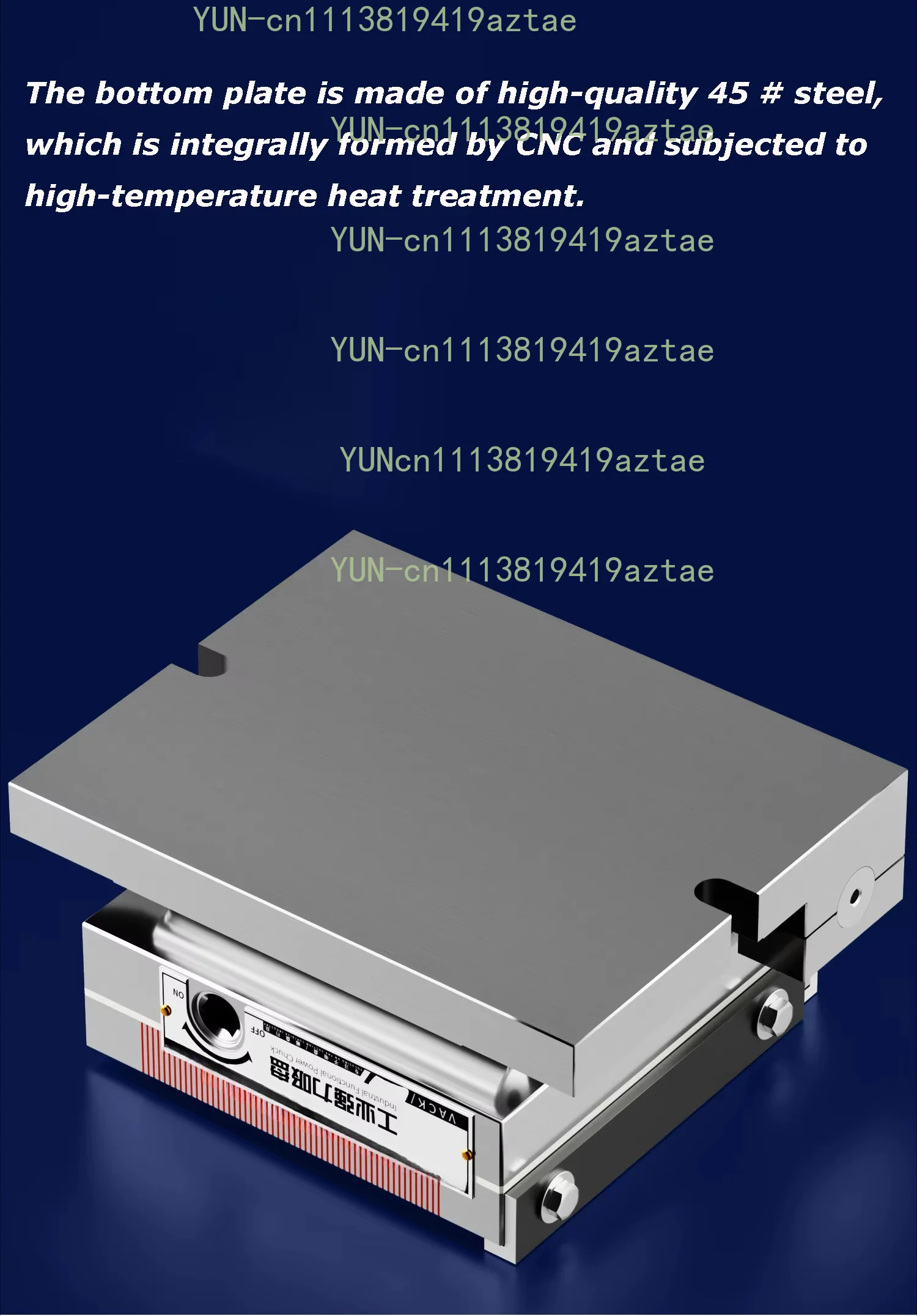 200N/cm² Permanent Magnet Suction for Grinding Machines Precision Tilting Magnetic Table - Sinusoidal Bow Angle Adjustment