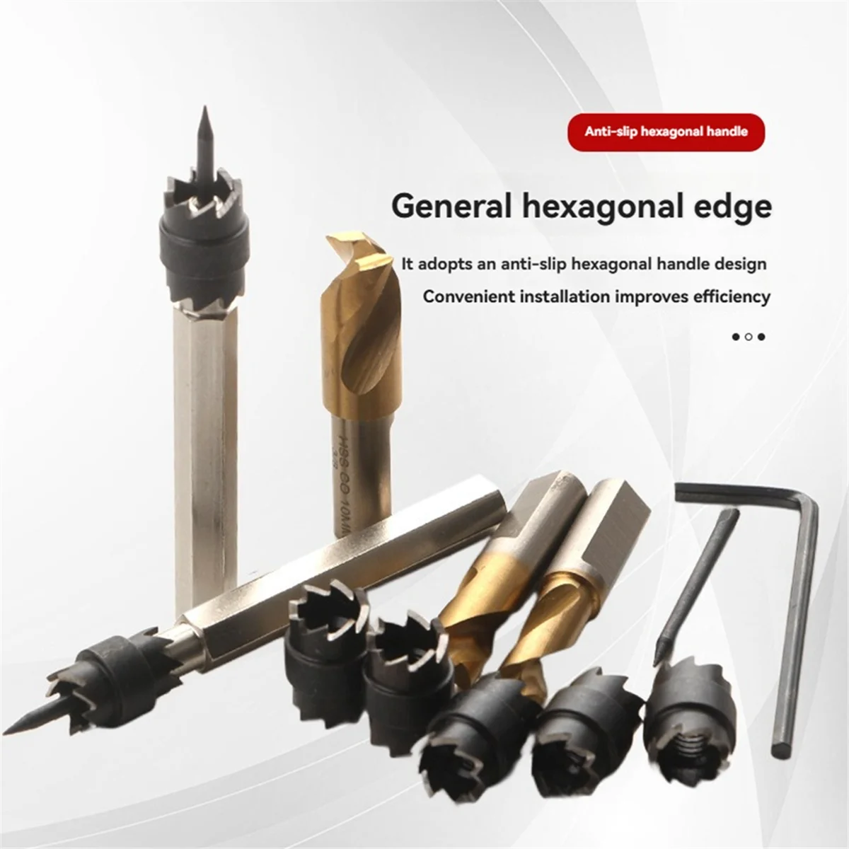 AA25 13pcs Spot Weld Cutter Set,Spot Weld Drill Bits,Hex Shank Sheet Hole Cutters for Power Drills,for Spot Welding Removal