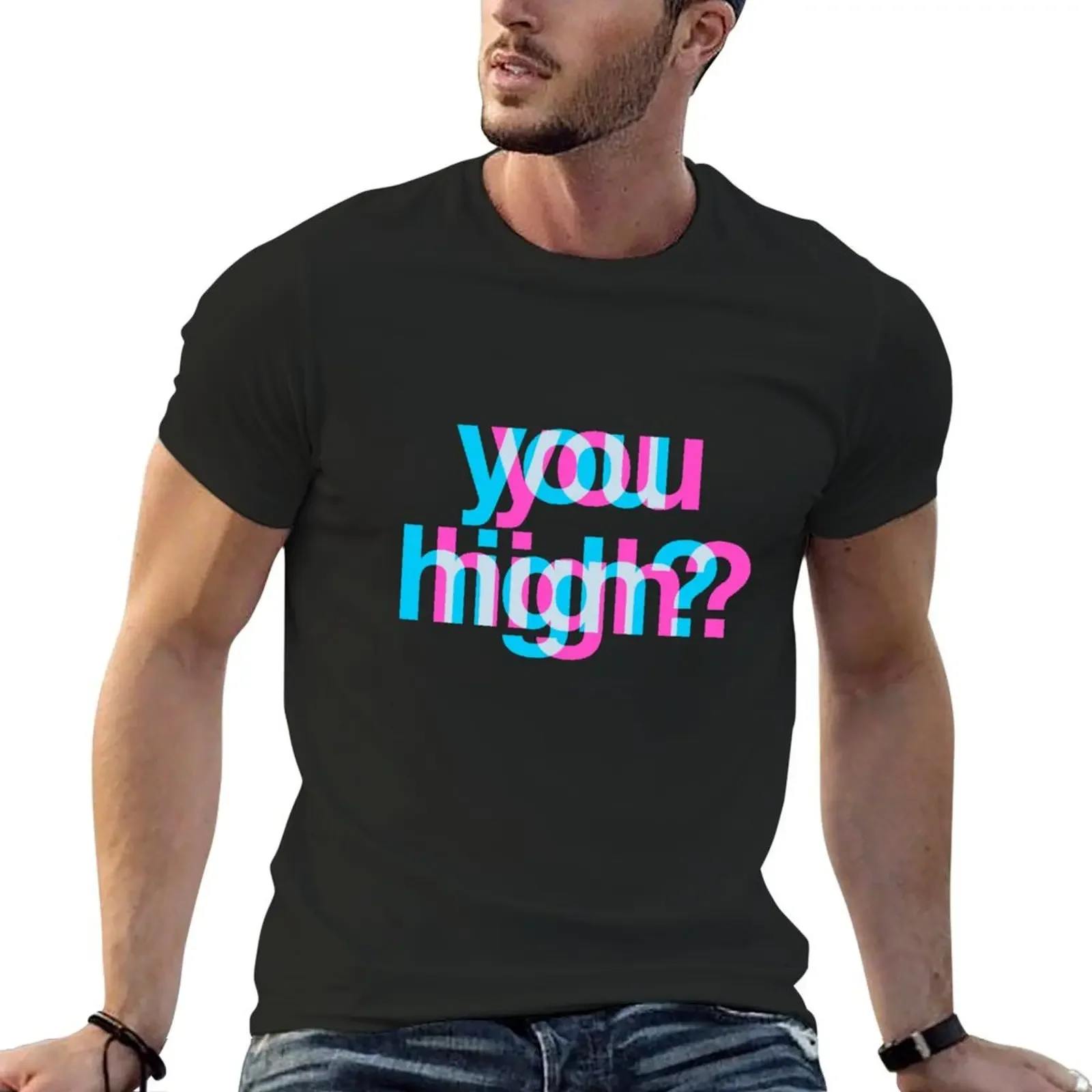 You High? 3D Effect Trippy Design T-Shirt anime tshirt shirts graphic tee mens vintage t shirts