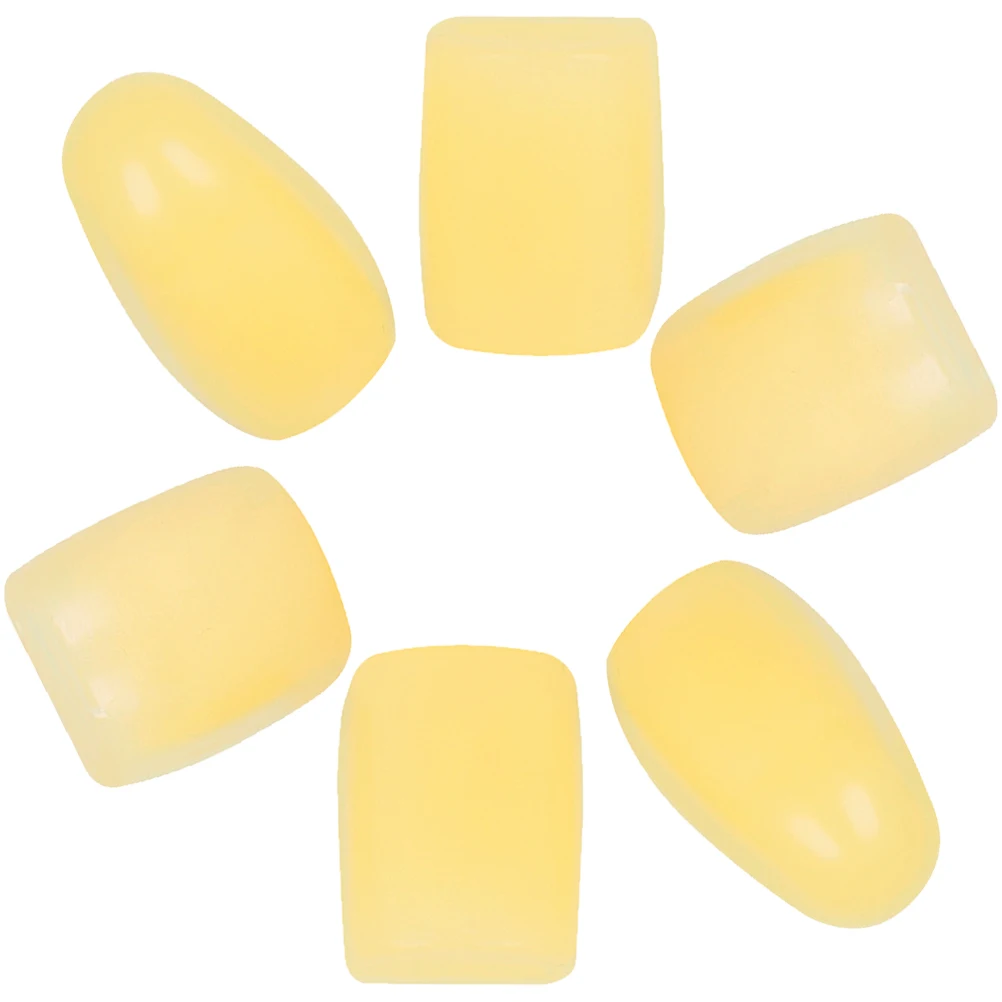 

6 Pcs Sax Side Key Pad Yellow Tuba Saxophone Keys Risers Alto Palm Cushion Instruments
