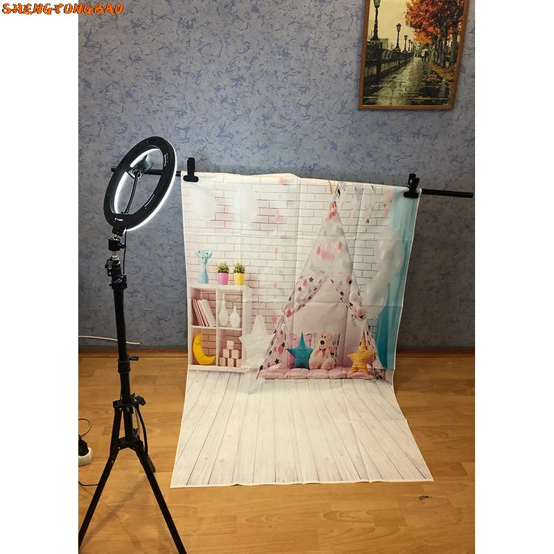SHENGYONGBAO Art Cloth Vintage Bookshelf Book Library Photography Backdrops Photo Background Photo Studio Props SJSB-04