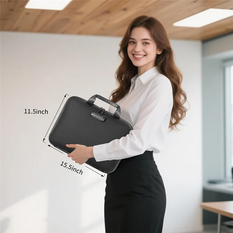 A13E-Portable File Organizer Handbag With Lock, Fireproof 5200° F Fire Safe Document Storage Bag For Home Valuables