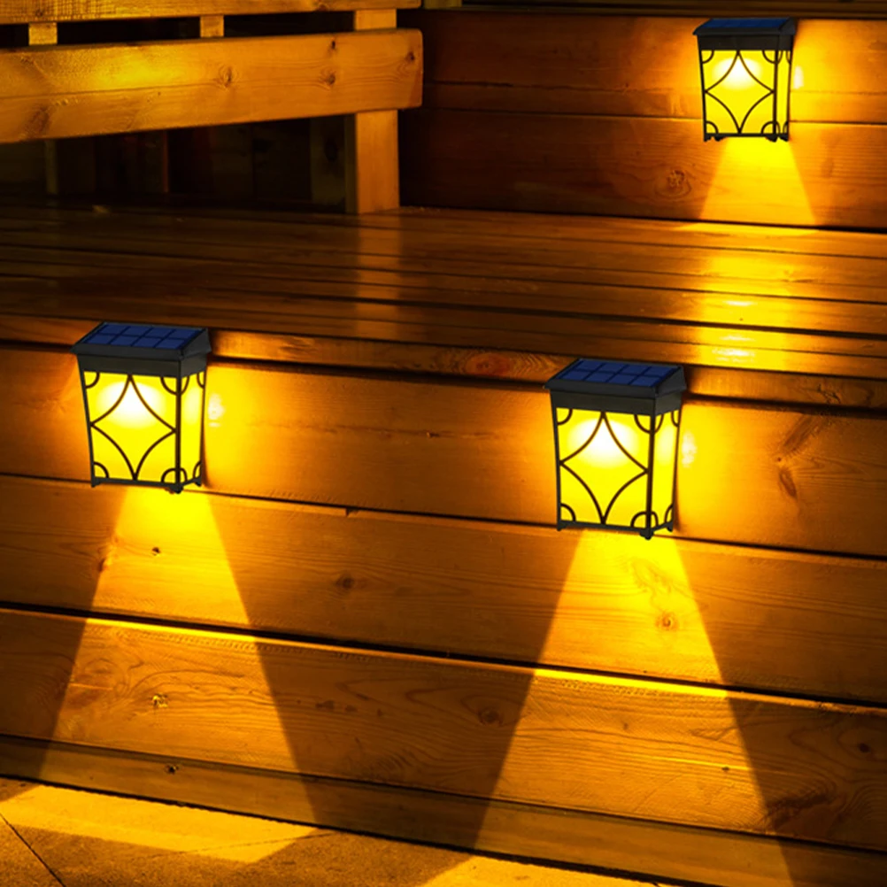 

2Pcs Garden Solar Lights Waterproof Solar Lamps Wall Mounted Outdoor Yard Patio Pathway Lighting Yard Light Ornament