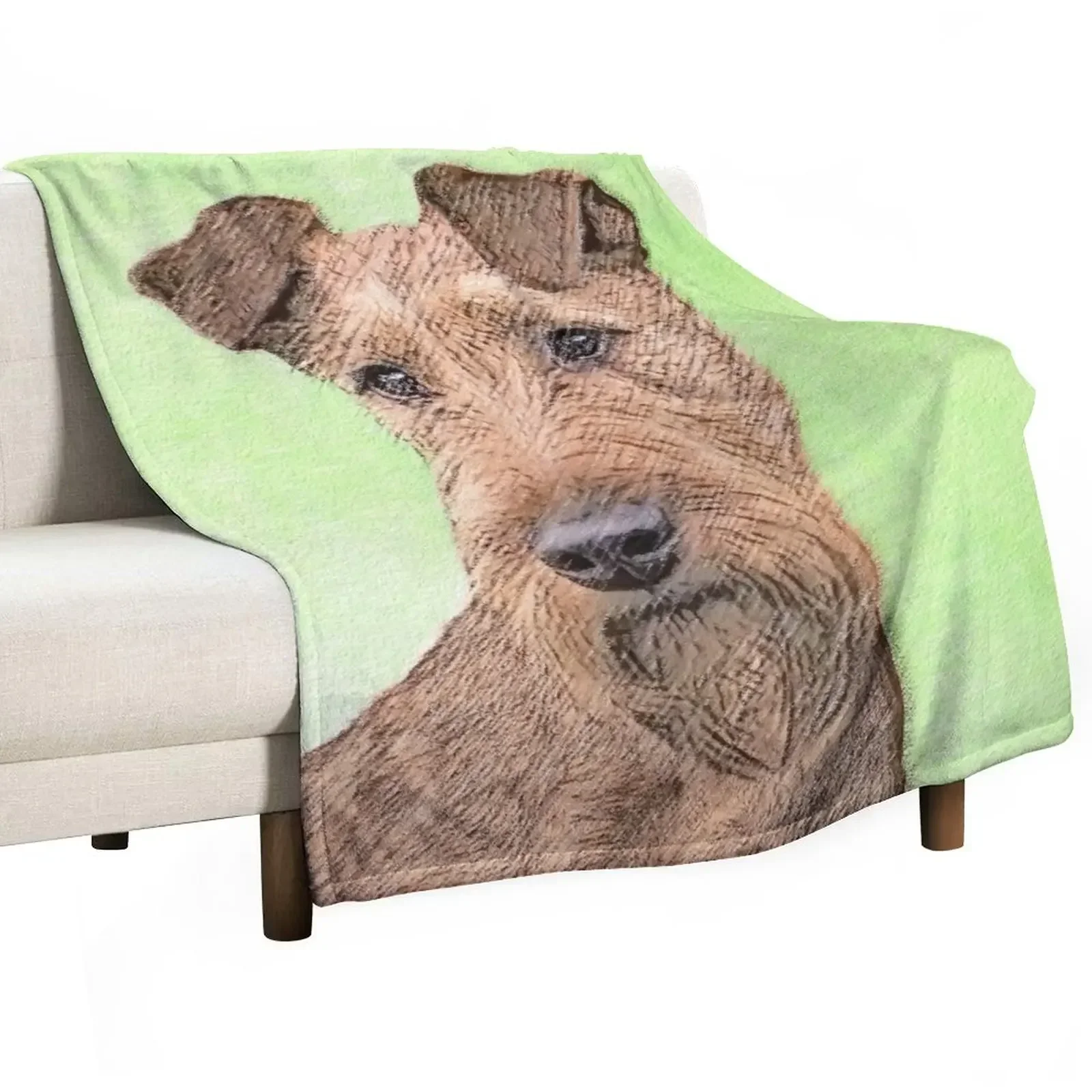 

Irish Terrier Painting - Cute Original Dog Art Throw Blanket Soft Plush Plaid Thins Polar Blankets