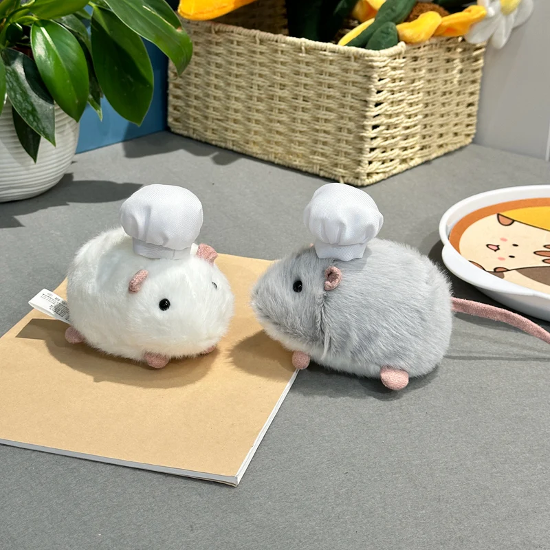 12CM Kawaii Cartoon Simulation Anime Blume Zweig Maus Stofftier Plüsch Spielzeug kinder Hamster Handgemachte Puppe Festival Geschenk