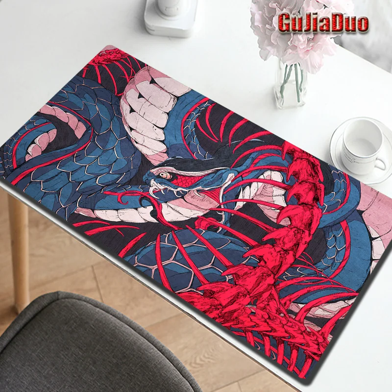 Snake Fantasy Art Comic Mouse Pad Gamer XXL Computer Keyboard Table Pad Gaming Hoom Accessories Anime Mouse Mats Pc Cushion Rug