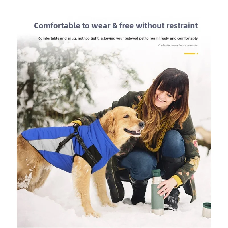 

Куртка для собак с ремнем — универсальное ветрозащитное и теплое зимнее пальто, легкая молния для одежды для домашних животных