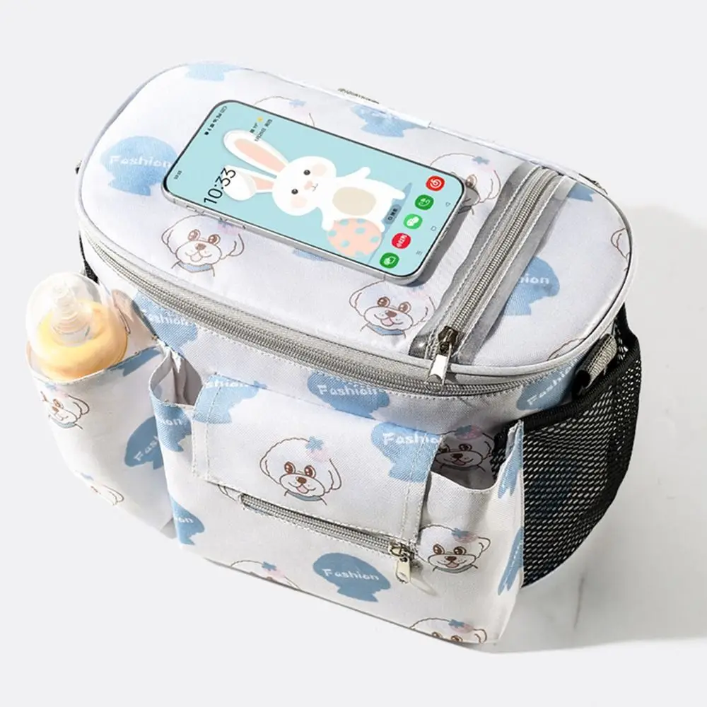 Multifunction Baby Pram Organizer Oxford Cloth Large-capacity Baby Stroller Hanging Bag Diaper Bottle Storage Waterproof