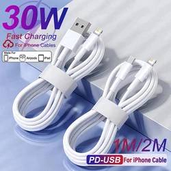 For Apple 30W Quick Charger USB Type C For iPhone 15 14 13 12 11 Pro Max Mini 8 Plus XR XS Fast Charging Data Cable Accessories