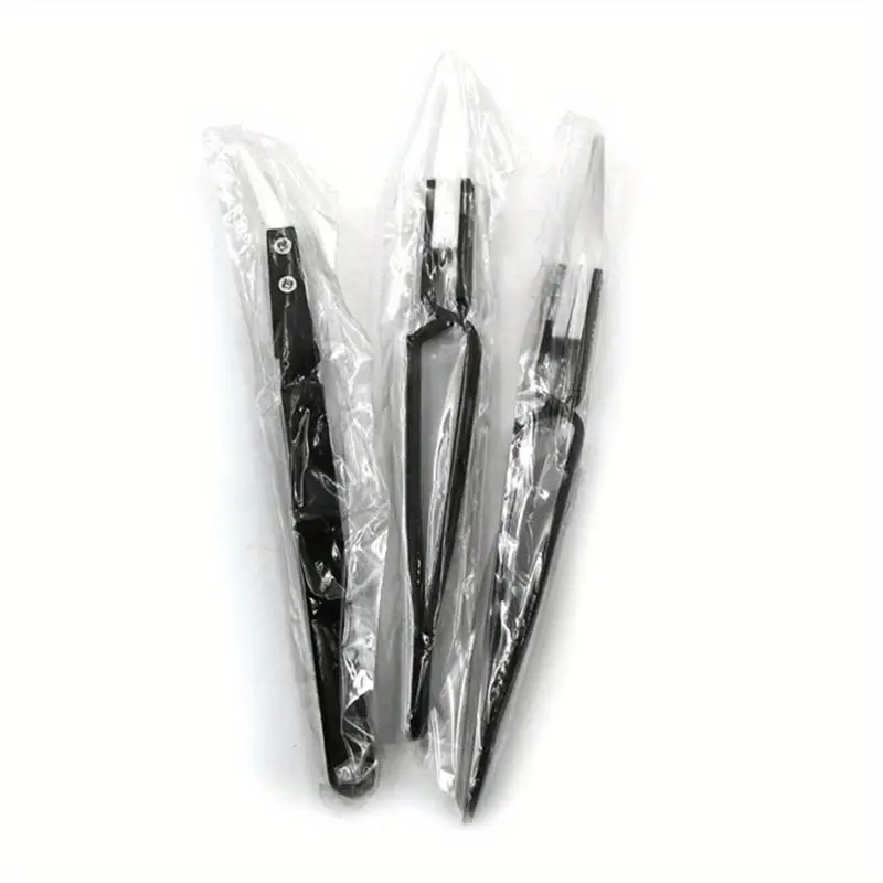 3pcs/Set Heat Resistant Ceramic Stainless Steel Tweezers for Cross Lock Soldering Jewelry Making Tool view 2