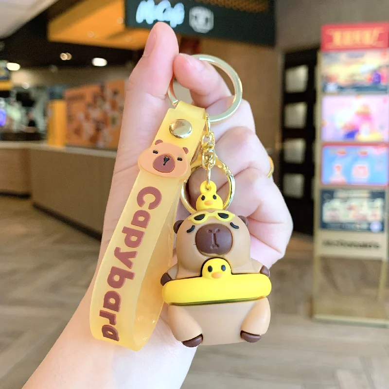 Creative Cartoon Summer Party Keychain Charm Capybara Keychain Exquisite Bag Pendant Keychain & Small Gift
