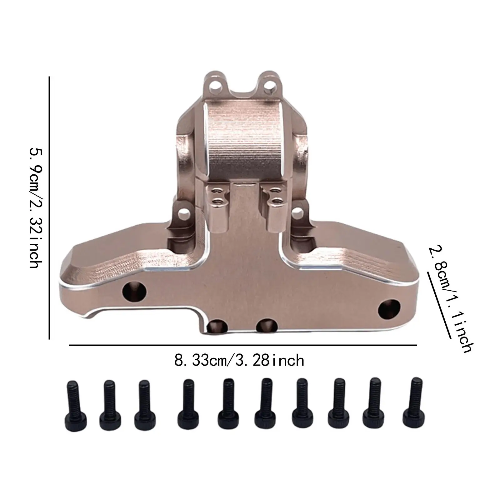 1/14 RC Car Rear Gearbox Upper Cover Aluminium Direct Fit Differential Case untuk