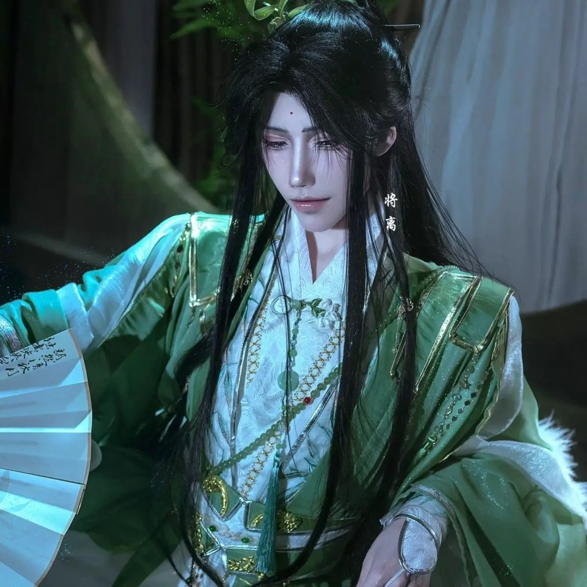 Anime The Scum Villain's Self-Saving System Cosplay Costume Green Prince Costume Shen Qing Qiu Xie Lian Hanfu Full Set Halloween - view 5