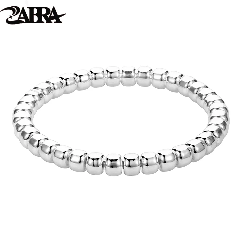 ZABRA 9999 Sterling Silver Wrapped Bracelet for Men and Women, Fashionable Broken Silver, A Few Taels of Silver Beads Bracelet