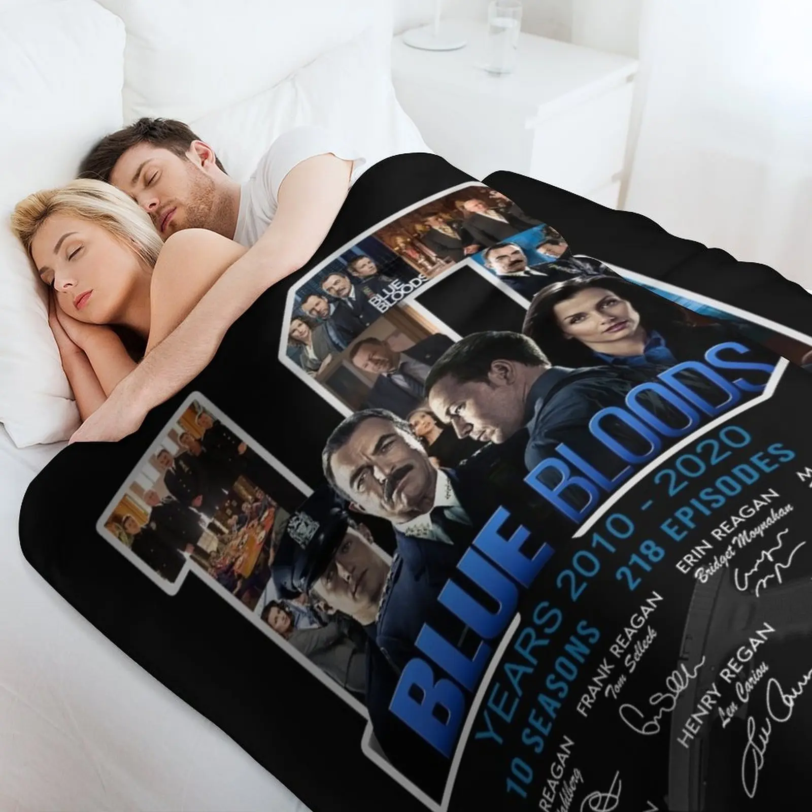 الدم الزرقاء سنة 2010 أ؟؟ 2020 10 مواسم 218 حلقات توقيعات قميص رمي بطانية الزخرفية رمي أريكة رمي بطانية