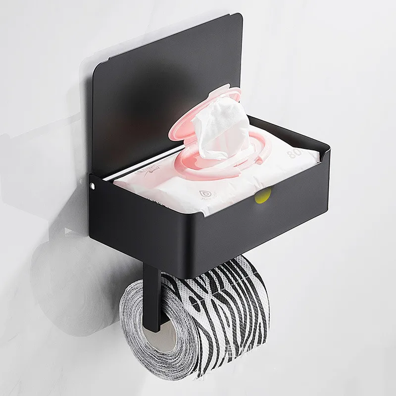 Imagem -02 - Suporte de Papel Higiênico com Prateleira Dispensador de Toalhetes Flushable e Armazenamento para Banheiro Mantenha Seus Toalhetes Fora de Vista