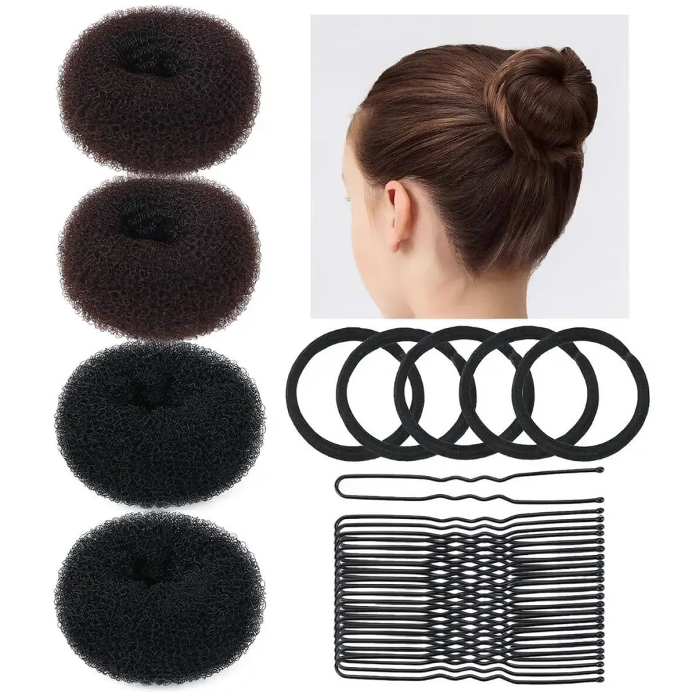 Convenient Hair Styling Tool Donut Bun Maker Sponge Kit For Perfect Updo Braiding Accessories Daily Office Lady Elegant
