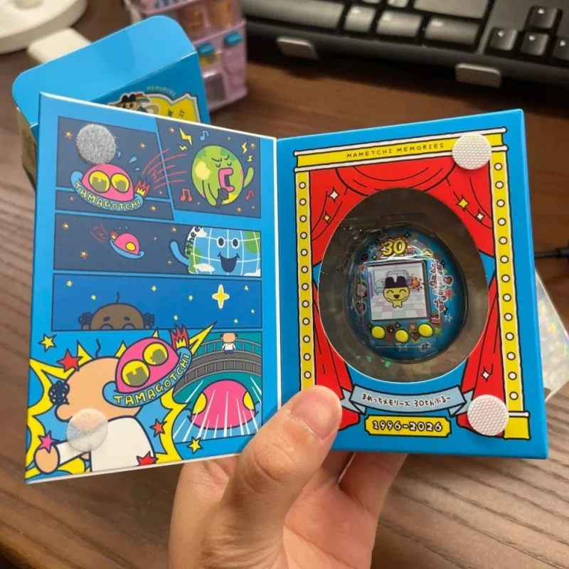 Bandai Tama Gotchi Nano 30th Anniversary Blue Classic Electronic Virtual Pet Game Toy Collectible Pendant In Stock